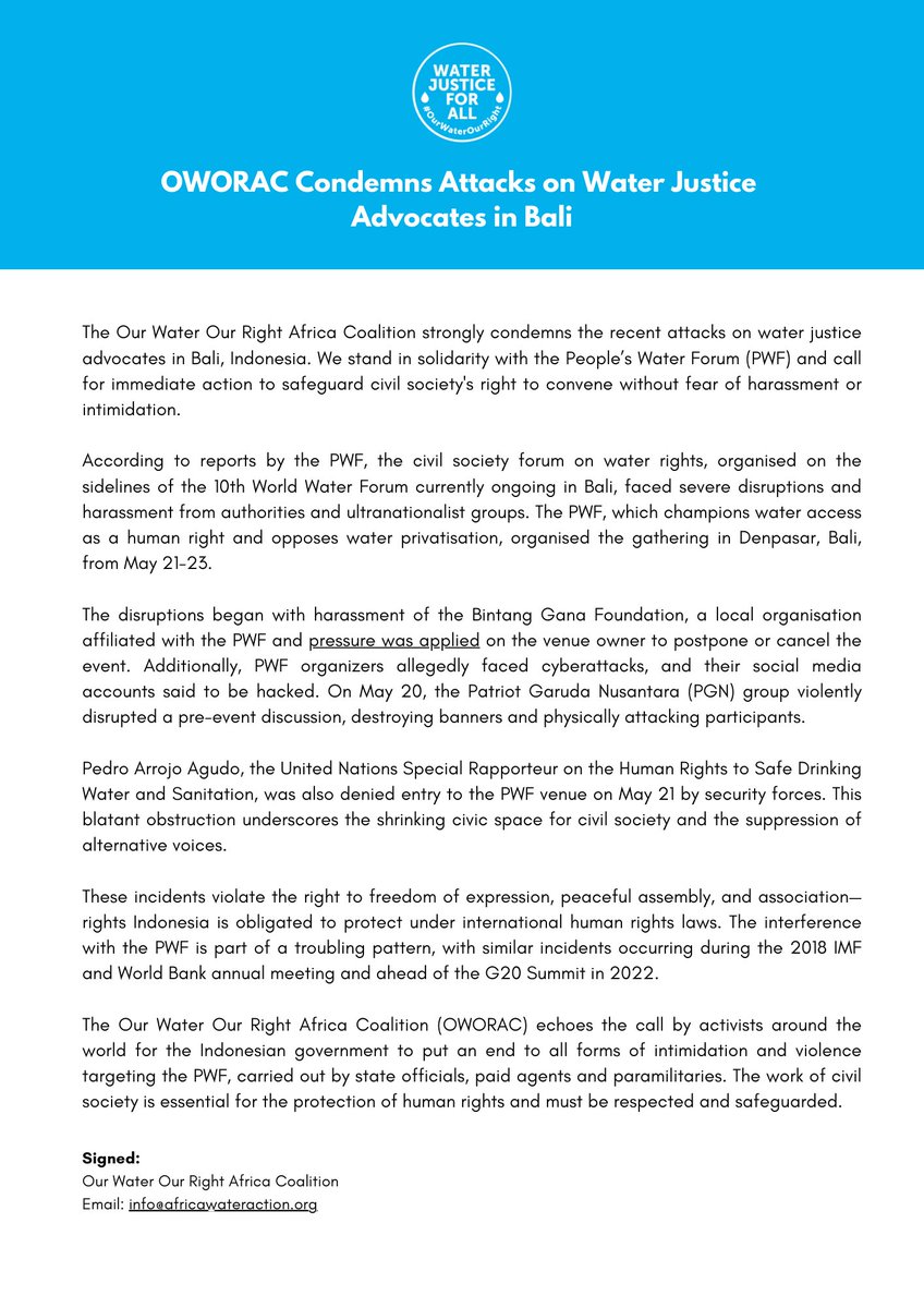 Our Water Our Right tweet media