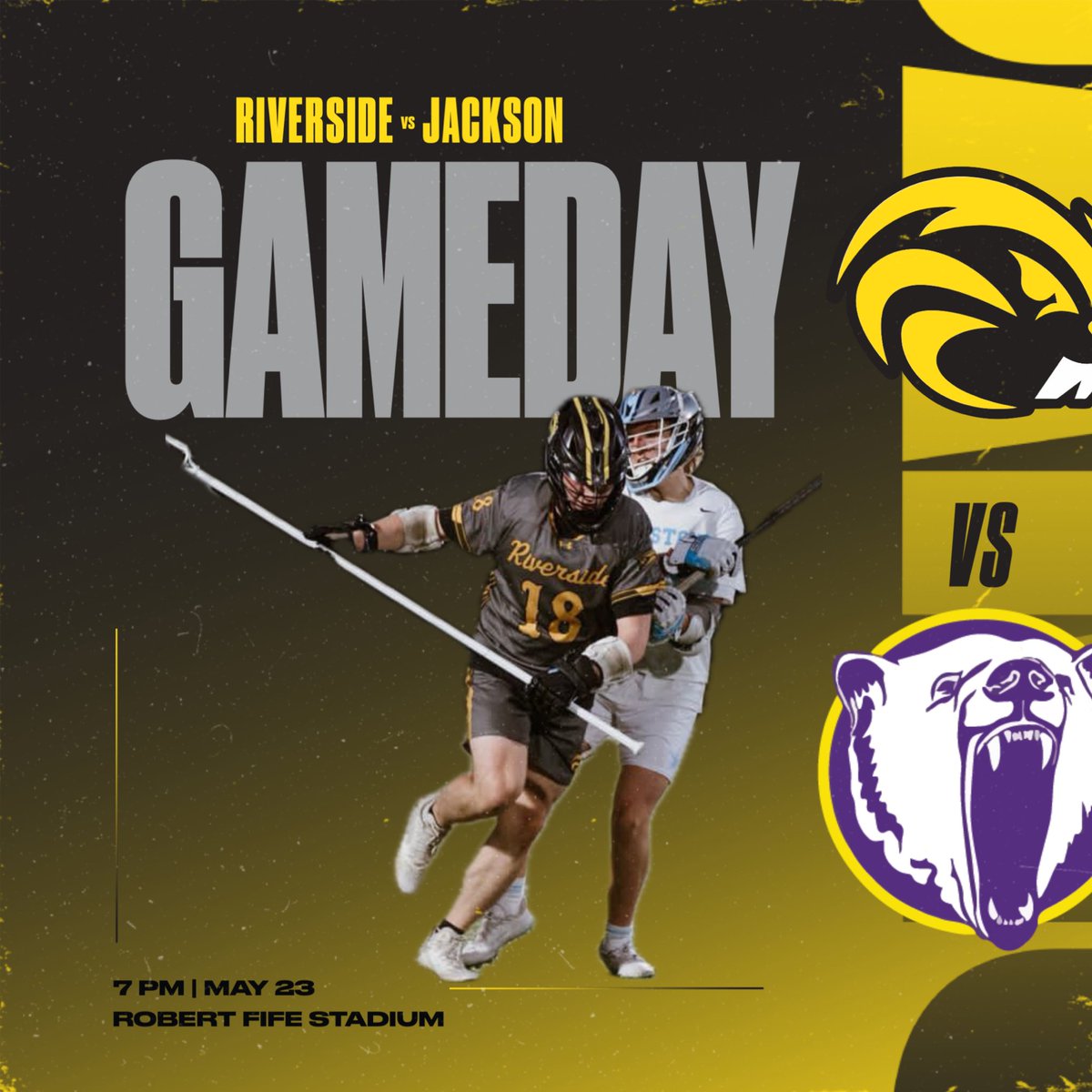 Riverside Lacrosse (@1rhslax) on Twitter photo π¨π¨π¨ GAMEDAY π¨π¨π¨
The #5 seed Beavers are on the road to face the #4 seed Polar Bears in a Region 2 Quarterfinal tonight in Massillon.
π°οΈ 7 PM
π <a href="/JacksonBearsLax/">Jackson Lacrosse</a>
ποΈ Robert Fife Stadium
π Massillon OH
βοΈ 76 F
ποΈ ohsaa.org/tickets π¨π¨π¨ GAMEDAY π¨π¨π¨
The #5 seed Beavers are on the road to face the #4 seed Polar Bears in a Region 2 Quarterfinal tonight in Massillon.
π°οΈ 7 PM
π <a href="/JacksonBearsLax/">Jackson Lacrosse</a>
ποΈ Robert Fife Stadium
π Massillon OH
βοΈ 76 F
ποΈ ohsaa.org/tickets