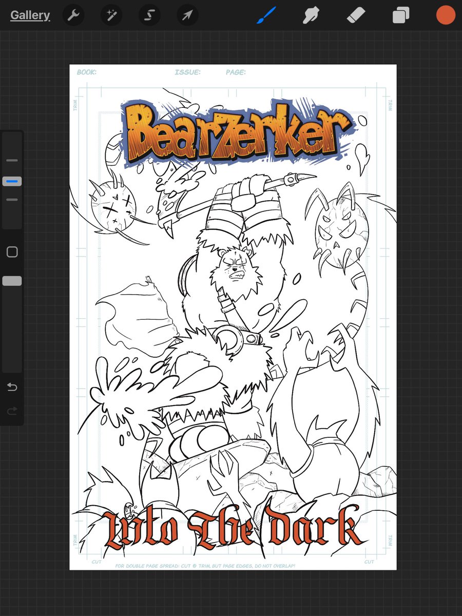 Possible #BEARZERKER🐻 issue one cover. #indiecomics #DIYcomics