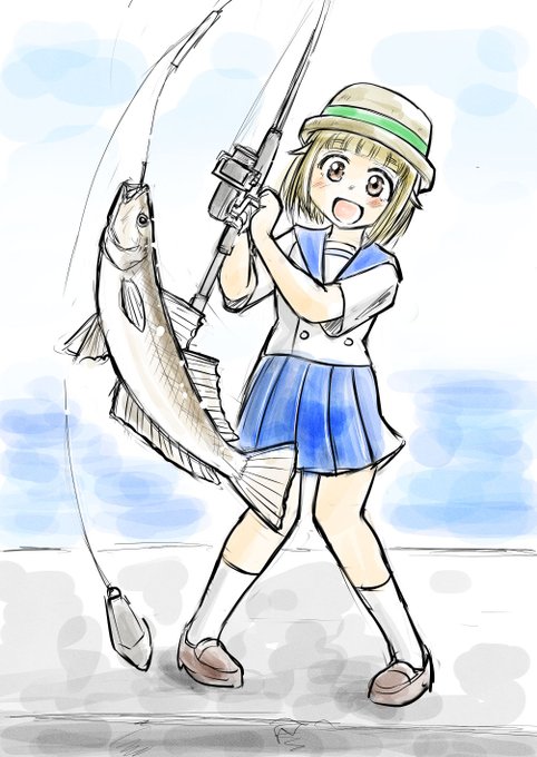 「fishing rod」 illustration images(Latest)