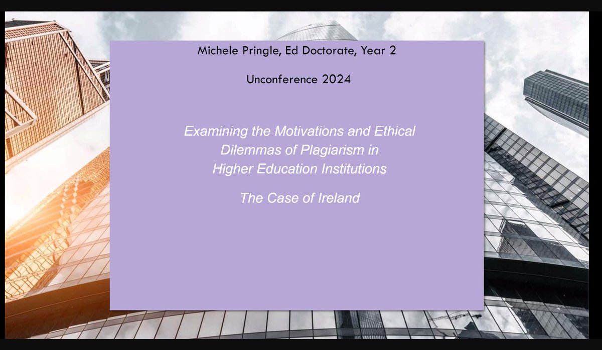 Research with Impact. Such a fine-grained presentation by Doctoral Researcher @michele4STEM at #DCU_PGRunconf24 exploring the Motivations and Ethical Dilemmas of Plagiarism in Higher Education Institutions @DCU @DCU_IoE @DCU_IoE_PGSR