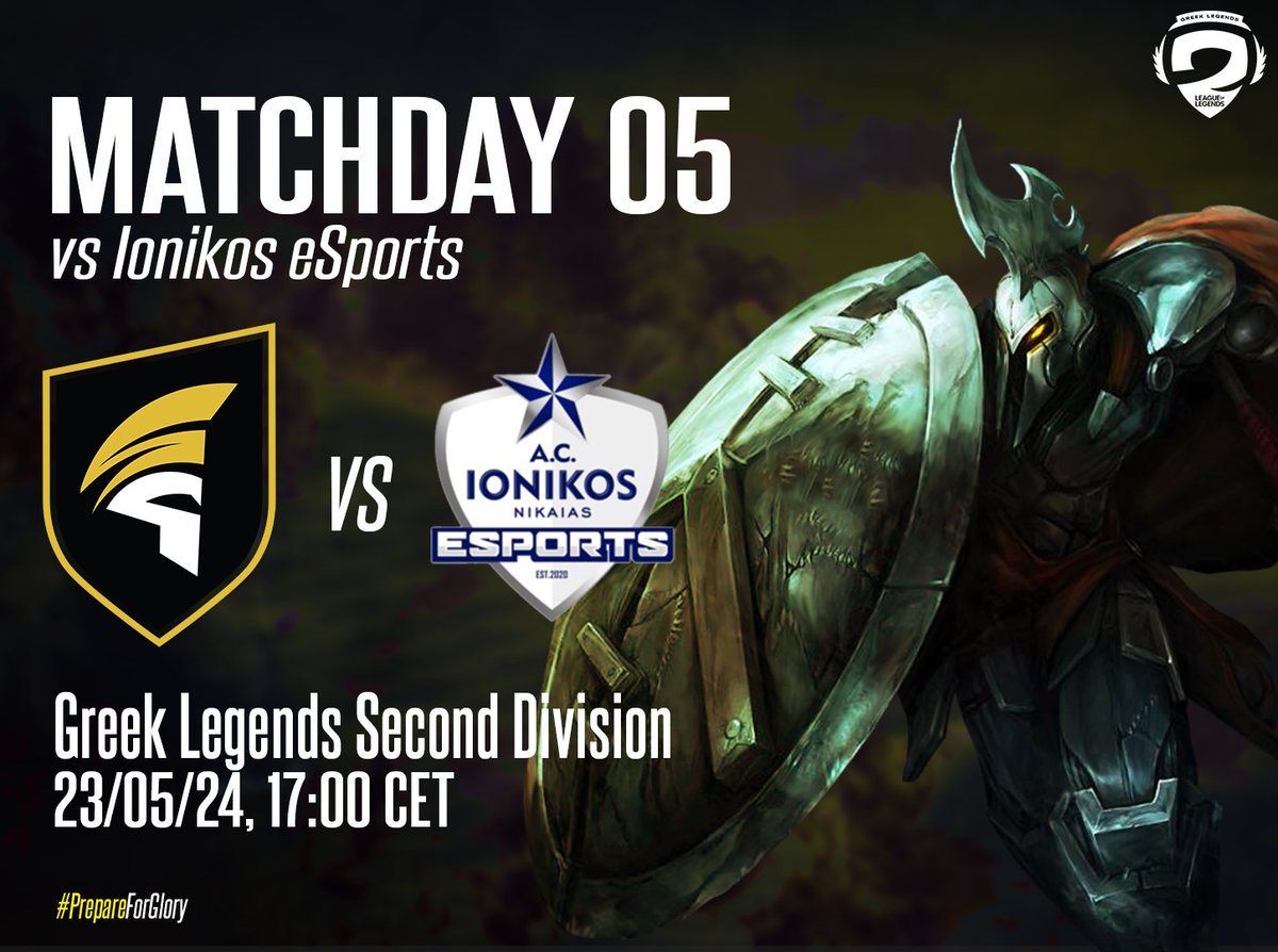 SpartansEu's tweet photo. IT'S GAMEDAY PEOPLE!
⚔️Matchday 05
🗓️23/05/24
🆚@IonikosESports
🏆Greek Legends 2nd Division
🕓17:00 CET
📺https://t.co/u7aEGCViOV
#PrepareForGlory
#LeagueOfLegends #LoL #esports #gaming #GL2D #SPARTANS #gamingcommunity #onlinegaming #esportsnews #gamingnews https://t.co/XfUbmLG3zg