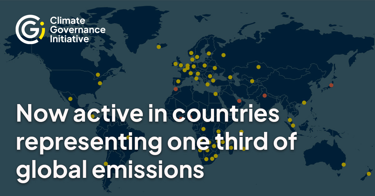 🔔 Milestone moment 🔔 

<a href="/Boards4Climate/">Climate Governance Initiative</a> is now active in countries representing one third of global emissions.

➡ Our board director-led movement is mobilising corporate leadership on climate change across 73 countries.

Read more here: bit.ly/44Sq1aE