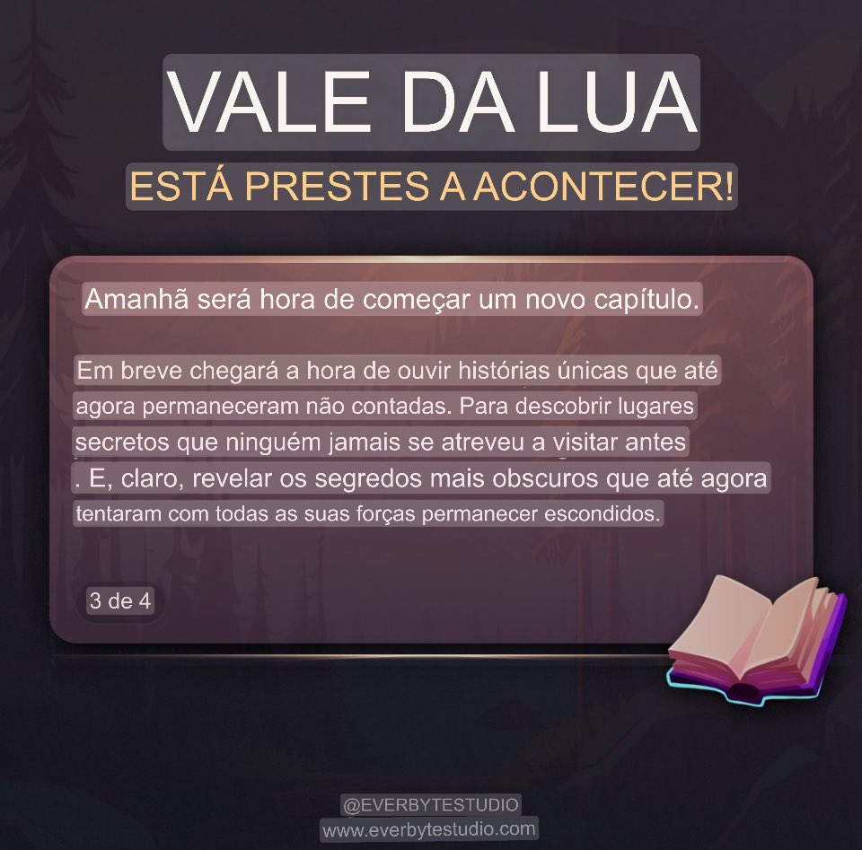 PortalEverbyte's tweet photo. Atualização da @EverbyteStudio com a legenda: “Está prestes a acontecer!”
É AMANHÃ DETETIVES 😍🕵️♀️🕵️
#Duskwood #moonvale #Everbyte #PortalEverbyte https://t.co/YhGdu9EPcP