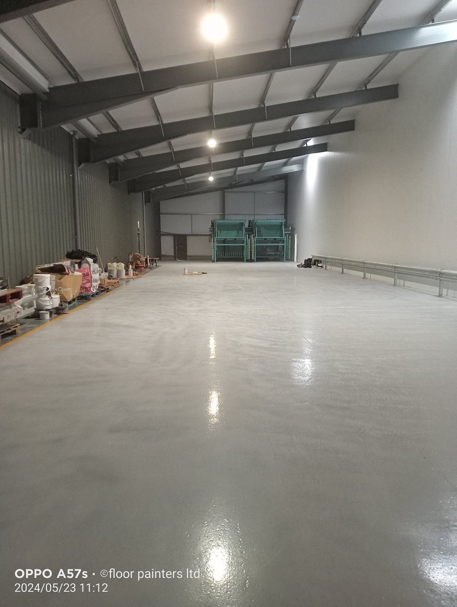 Another day and another project for <a href="/floorpainters/">Floor Painters Ltd</a> finishing  job in Lincolnshire. Five men on site preparing floors and applying <a href="/resbuild/">RBP Limited</a> top quality epoxy materials . Big thanks to them today , more materials manufactured and being delivered tomorrow #flooring #safety #epoxy