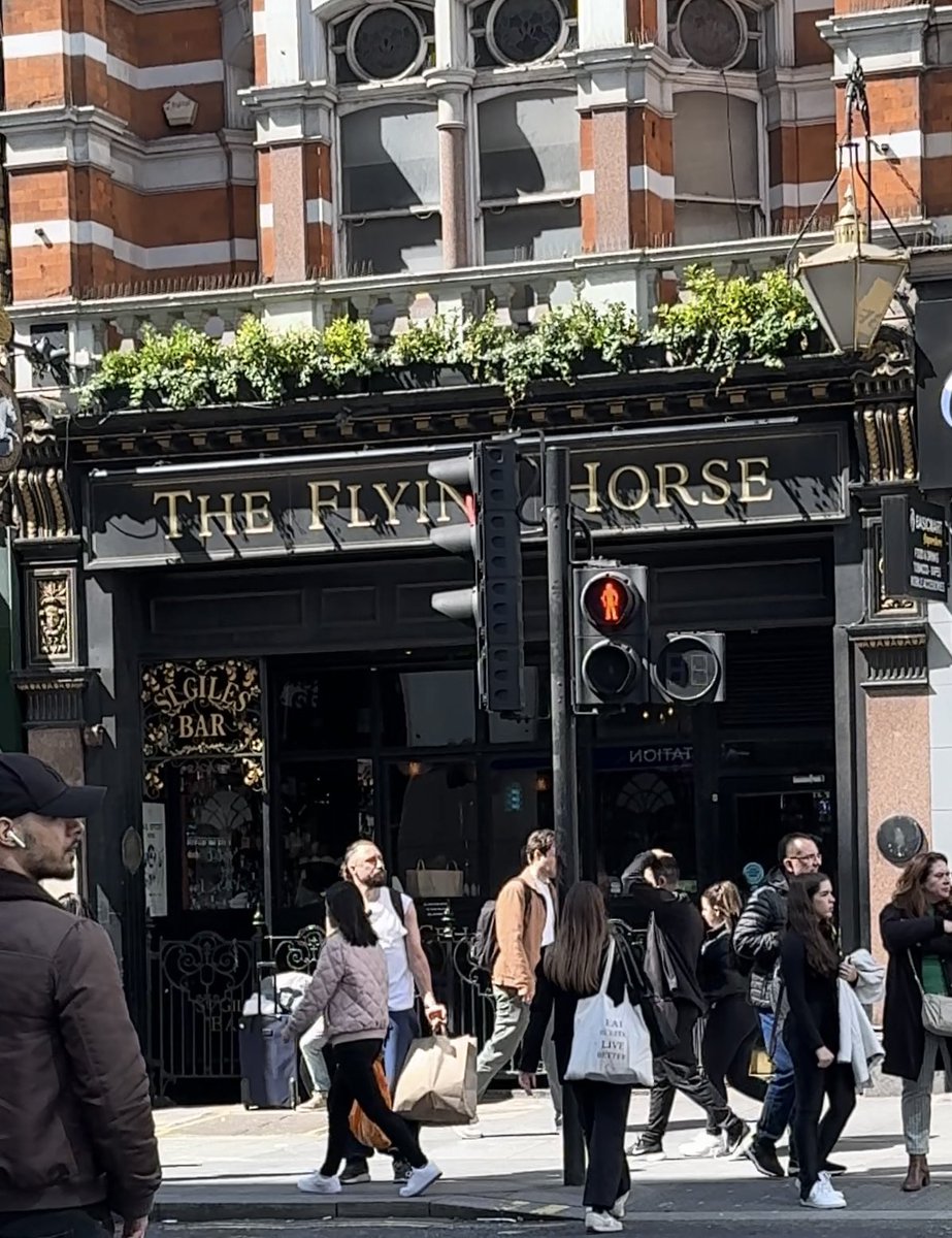 suekmoorhen's tweet photo. Got some excellent news for all #Strike fans. 😆😆

#Doombar is back on in #TheFlyingHorse !!!! (Formerly known as as #TheTottenham 

It just feels a bit more magical now. ❤️❤️

It’s not my tipple so I am currently enjoying a glass of Sauvignon but I know that many have been waiting for this moment again!! 

“The ornate Victorian face of the Tottenham pub rose up behind the rubble and roadworks, and Strike, pleasurably aware of the large amount of cash in his pocket, pushed his way through its doors, into a serene Victorian atmosphere of gleaming scrolled dark wood and brass fittings. 

Its frosted glass half-partitions, its aged leather banquettes, its bar mirrors covered in gilt, cherubs and horns of plenty spoke of a confident and ordered world that was in satisfying contrast to the ruined street. 

Strike ordered a pint of Doom Bar and took it to the back of the almost deserted pub, where he placed his glass on a high circular table, under the garish glass cupola in the ceiling, and headed straight into the Gents, which smelled strongly of piss.” 

#CuckoosCalling
#CormoranStrike