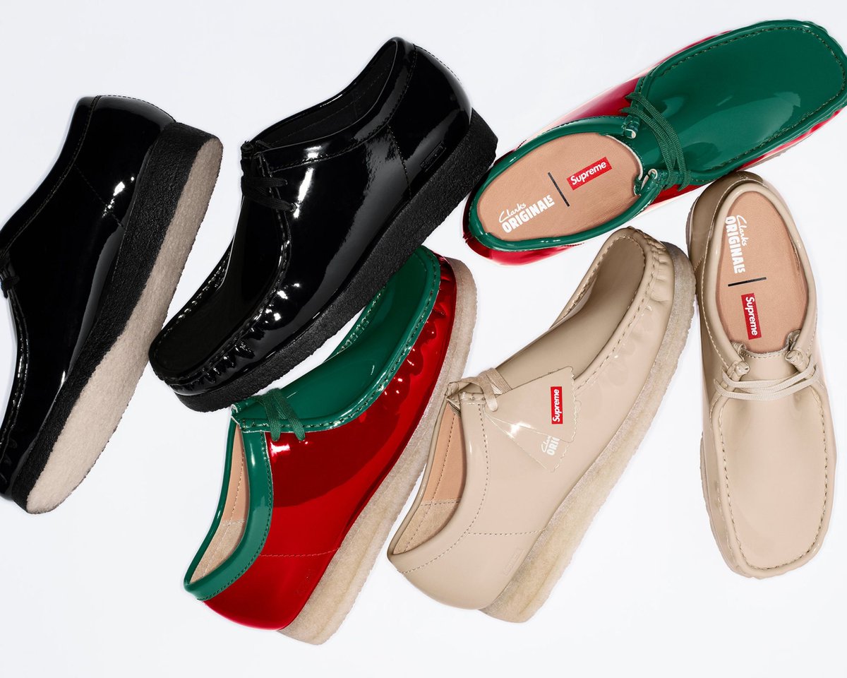 Supreme x Clarks Originals® Releasing at 11am ET on Supreme 📲 supreme.com/shop/shoes