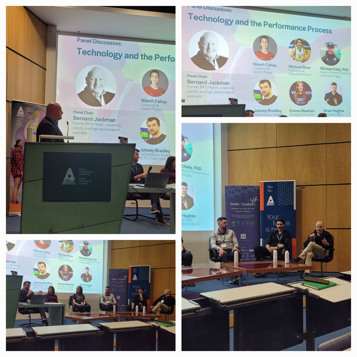 Our 2nd panel of the day is focusing on how technology is used in practice by athletes and for athletes.
Do we collect too much data?
Are data being utilised effectively?
When used properly technology can help to assist with player development &amp; well-being.