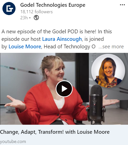 FEfundinfo's tweet image. 🌟In Godel&apos;s latest podcast episode, Louise Moore, Head of Technology Operations at FE fundinfo, discusses the transformation and change efforts within technology teams.
 
➡️Watch here: hubs.ly/Q02ygvLm0

#FundManagers #FundDistributors #Podcast #PeopleBehindTech