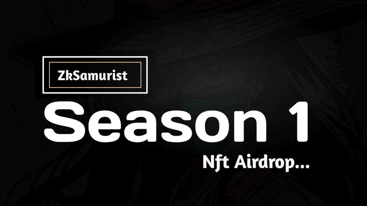 We bring to you Exciting News Today🎊

As we gear up for the Much- anticipated launch of the ZkSamurist Nft collection and the start of this epic journey, we are thrilled to announce our season 1 Community Nft Airdrop 🪂

WL Mint ❌
Paid mint❌ 
Just delivering these arts free to