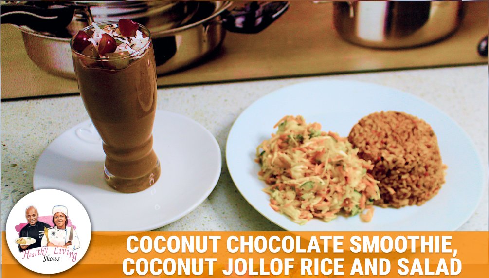 healthshows's tweet photo. Whip up a guilt-free treat: Coconut Chocolate Smoothie 🥥🍫 &amp; a nutritious salad made in Saladmaster 316 Titanium Cookware! 💫 YouTube tutorial: https://t.co/cobtLE5QZy. #HealthyEating #Nutrition #Smoothie #SaladMaster #CookingTips #healthylifestyle https://t.co/y7BGjv9waY