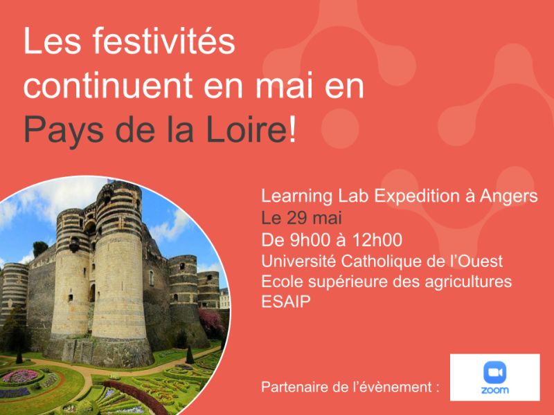 Les 10 ans du Learninglab Network !

MERCREDI 29 MAI 2024 - ANGERS, CAMPUS DE L'ESAIP
9h00 – 12h00

Pour participer, inscrivez-vous ICI : lnkd.in/e8XuPGZM

<a href="/UnivCathoOuest/">UCO</a> <a href="/groupeesaip/">ESAIP École d'Ingénieurs</a>