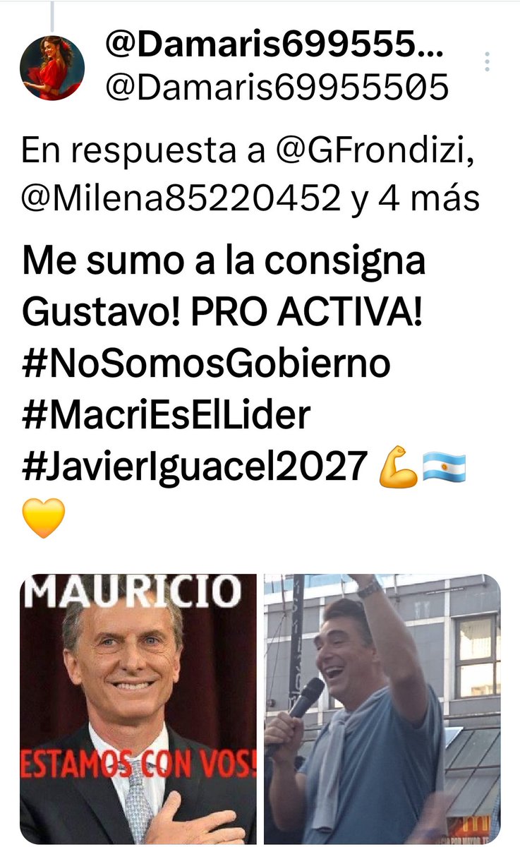 #NoSomosGobierno
#MacriEsElLider
#JavierIguacel2027