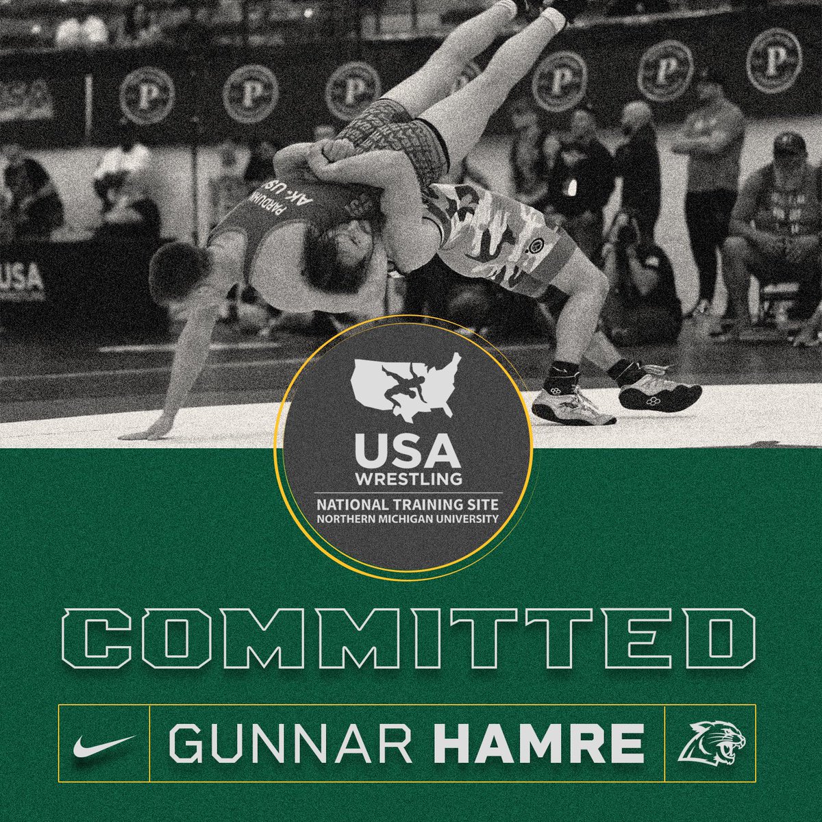NMUGreco's tweet photo. Gunnar Hamre has made it official! Gunnar has been Full-Time Greco now for a while training at Combat Wrestling Club in Wisconsin.
@NMU_Wildcats @NorthernMichU @combatwc1 @USAWrestling @5PtMove @TheReattack
#GrecoU #FTG #FullTimeGreco #usa #nmu #northernmichigan https://t.co/VEzMVCiwMf