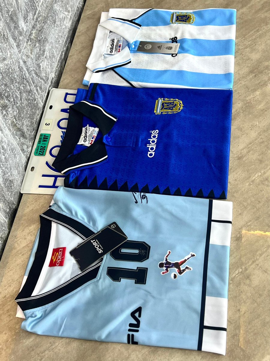 MARADONA SIGNED TESTIMONIAL SHIRT NOW AVAILABLE IN STORE!!! 🏷️ 25,000 M, L, XL, XXL KINDLY REPOST