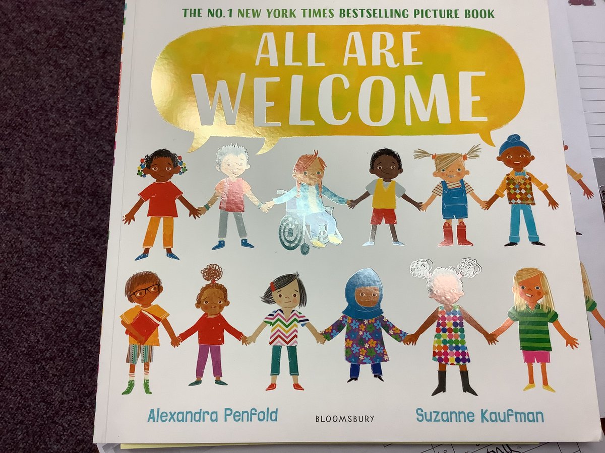 Penguins have read 'All Are Welcome' and discussed similarities and differences. We know we belong here and everyone is unique and special.🐧🙂 #NoOutsiders