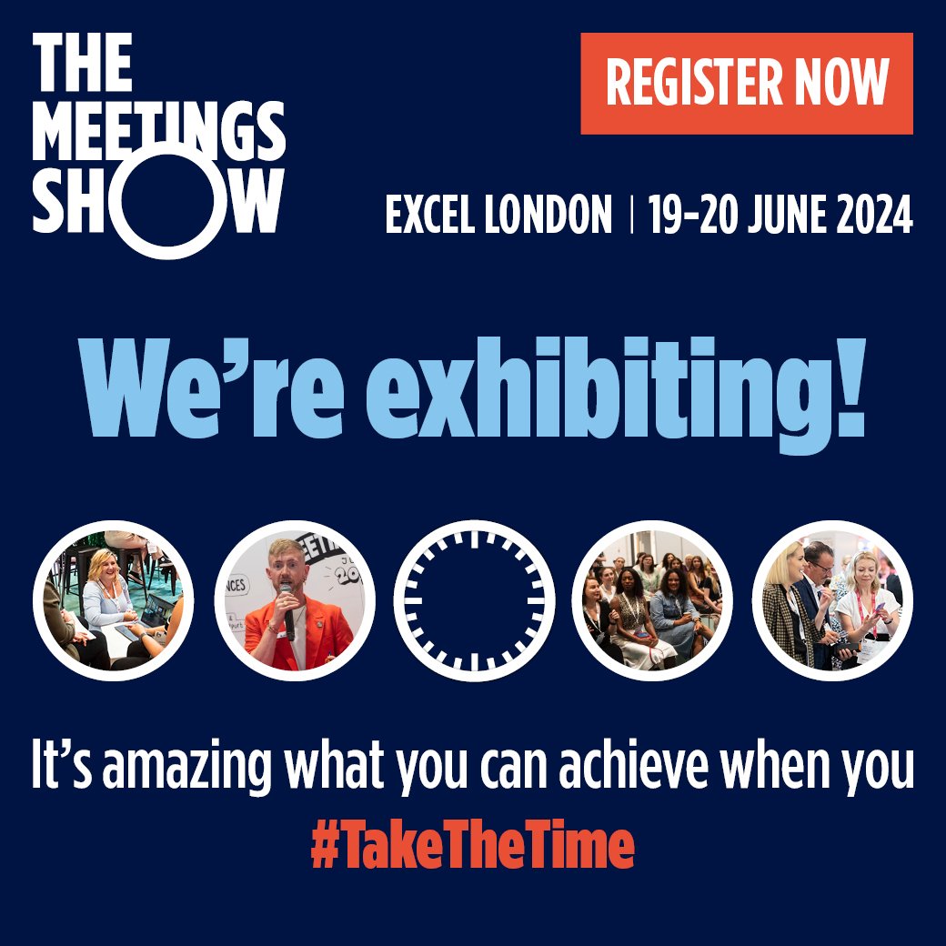 We’re excited to be exhibiting at The Meeting Show on the 19th June 2024! 🎉 We can't wait to connect with all of you at the Venue of Excellence stand. Our diary is now open, make sure to register for the show and book an appointment to chat with us: themeetingsshow.com/register