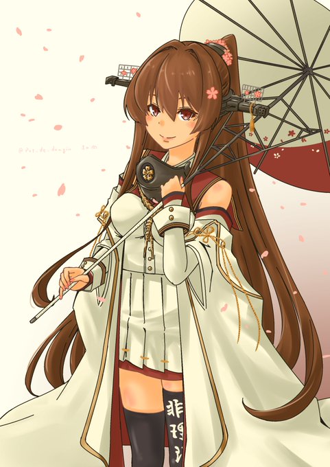 「brown hair holding umbrella」 illustration images(Latest)