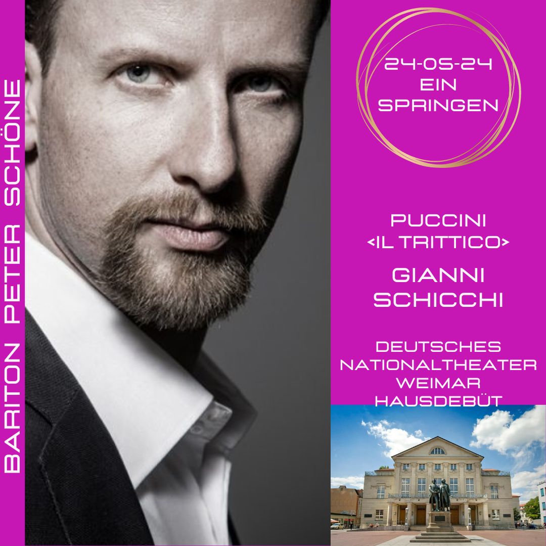 🏃🏻 24-05-24 🏃🏻 #Bariton #PeterSchöne on his way to #dntweimar, where he on a short call will jump in as #GIANNISCHICCHI in #Puccini's #IlTrittico 🍀 Peter! As #Frugola, #ZiaPrincipessa & #Zita : #ANNAMARIADUR 👇 nationaltheater-weimar.de/de/programm/st… AYNpmn News: 👉 allyouneed-pmn.com