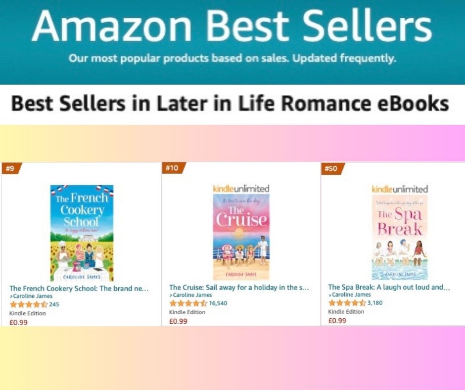 On a wet & miserable Thursday, seeing my three @0neMoreChapter_ novels in the TOP 50 on #Amazon has yet again made my day ♥️📚 Thank you, wonderful readers xx (and all currently at 99p!! Grab a bargain!!) Download a feelgood read: mybook.to/CruiseK #booksworthreading