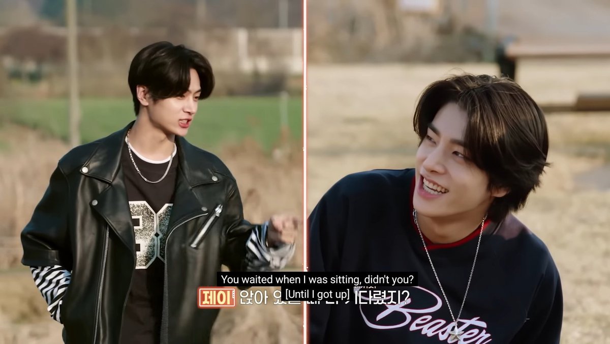 heartsforpjs's tweet photo. Jay: *didn't want to play but still stood up* It's over anyway.
Jake: Fine, don't do it! Don't do it!
Jay: Don't say that after I'm up! Say it before I get up! You waited when I was sitting, didn't you?

Lmaoo it's always Jake trying to tease Jay. https://t.co/jhl0Wfov01