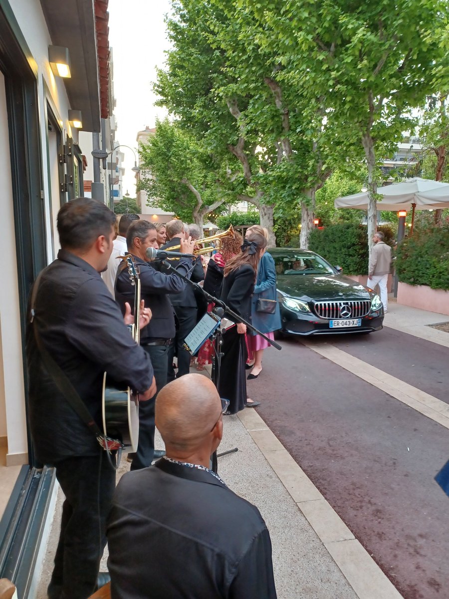 WhitStillman's tweet image. Monday Evening: A phenomenal Latin music group greeted arrivals to an elegant soiree at the peaceful other end of #Cannes2024. Awards for Paul Schrader &amp;amp; the great Valeria Golino.