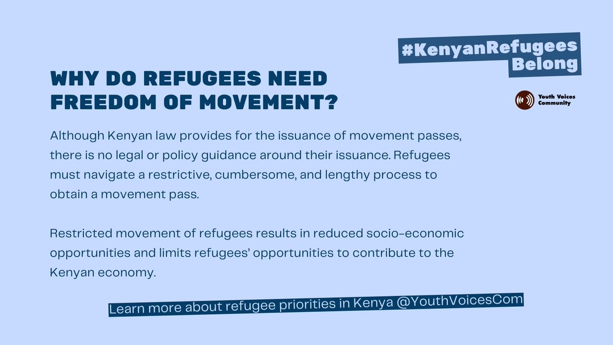 Today, Kenyan president <a href="/WilliamsRuto/">William Samoei Ruto, PhD</a> is visiting <a href="/POTUS/">President Donald J. Trump</a> in the <a href="/WhiteHouse/">The White House</a>. Alongside our partners in Kenya, <a href="/youthVoicesCom/">Youth Voices Community</a> and <a href="/relon_kenya/">REFUGEE-LED ORGANIZATION NETWORK OF KENYA</a>, we are asking both presidents to work together on strengthening protection mechanisms for refugees and displaced people.