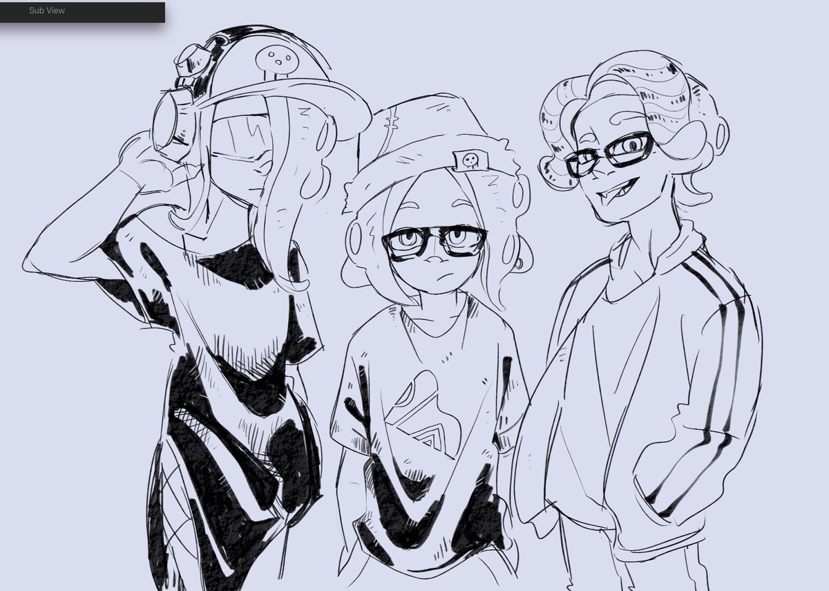 i made a connection these splatband octolings have glasses (consider acht has like razor glasses idk what you call them) #splatoon