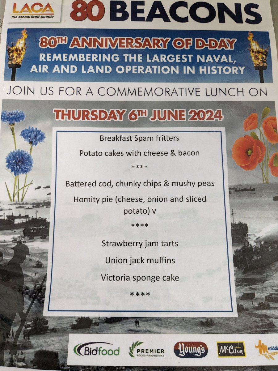 On June 6th we will be joining in with the D Day 80th anniversary celebrations with a few special dishes and treats to mark the occasion! 
🇬🇧