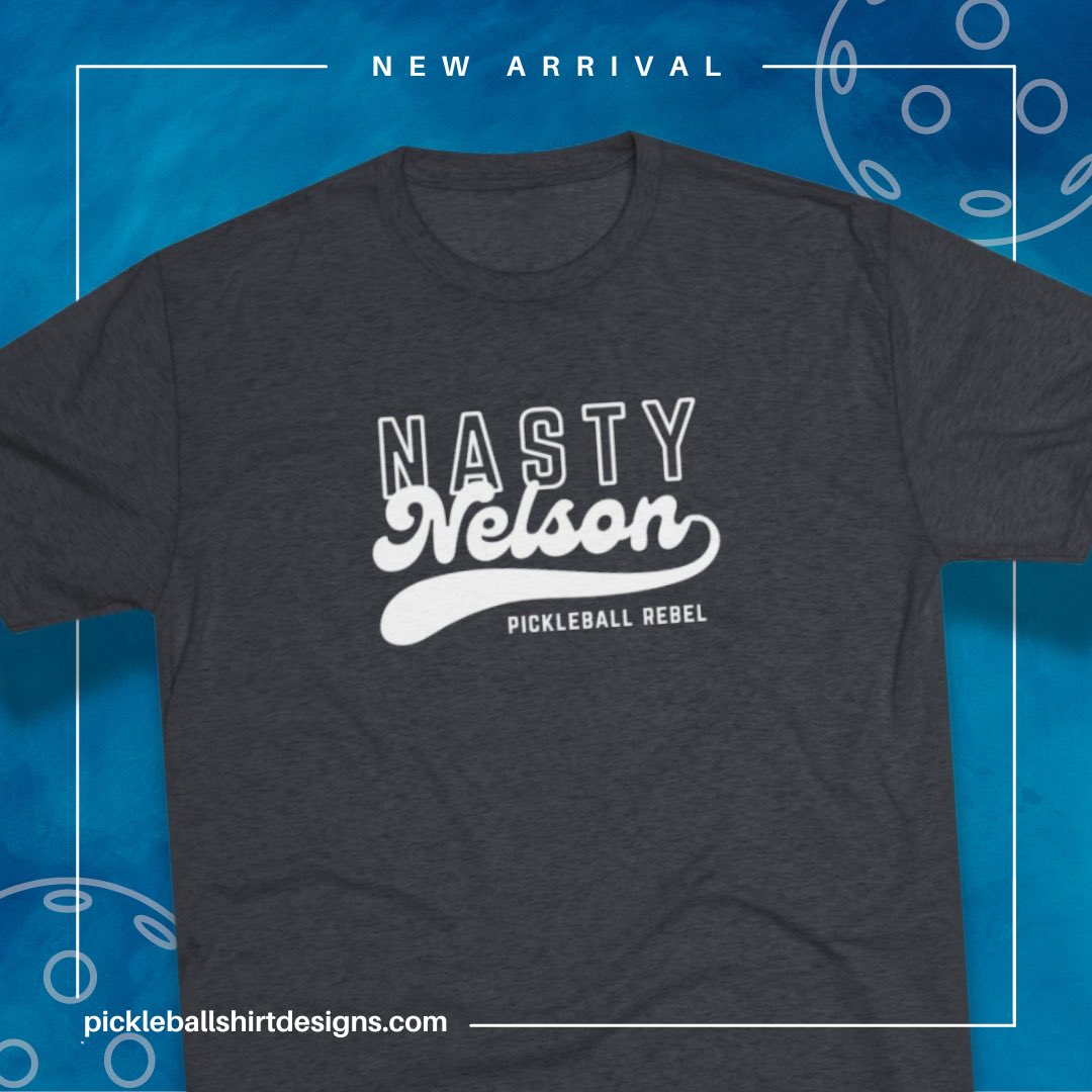 Are you a pickleball rebel? 

This Nasty Nelson tee is 🔥

pickleballshirtdesigns.com/products/nasty…