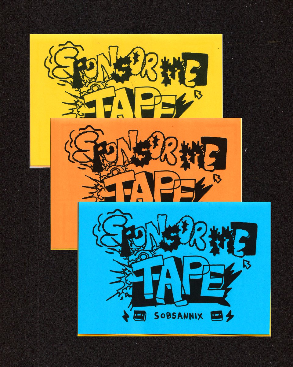 new zine alert! SPONSOR ME TAPE 📼 - dropping this Saturday at manila comics fair :} 