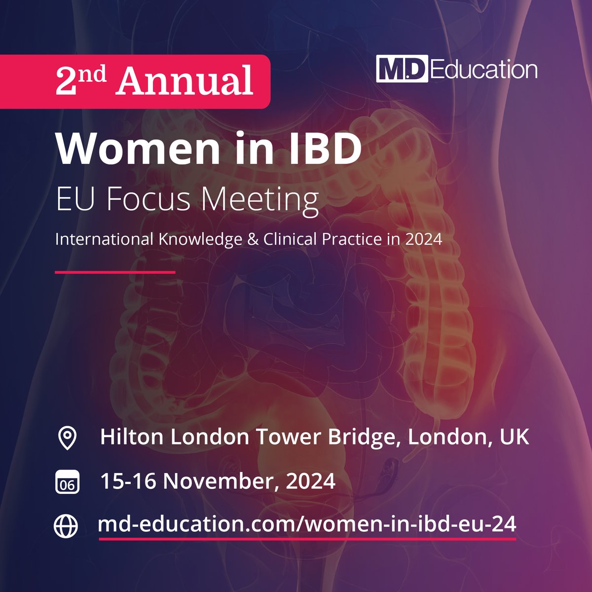 🌟 IBD Save the Date 🌟 We are excited to share with you the save the date for our 2nd Annual Women in IBD EU Focus Meeting! Taking place this November at the Hilton London Tower Bridge in London, 15-16 November, our returning co-chairs @JoanaTo62523004 and @MLongMD will lead