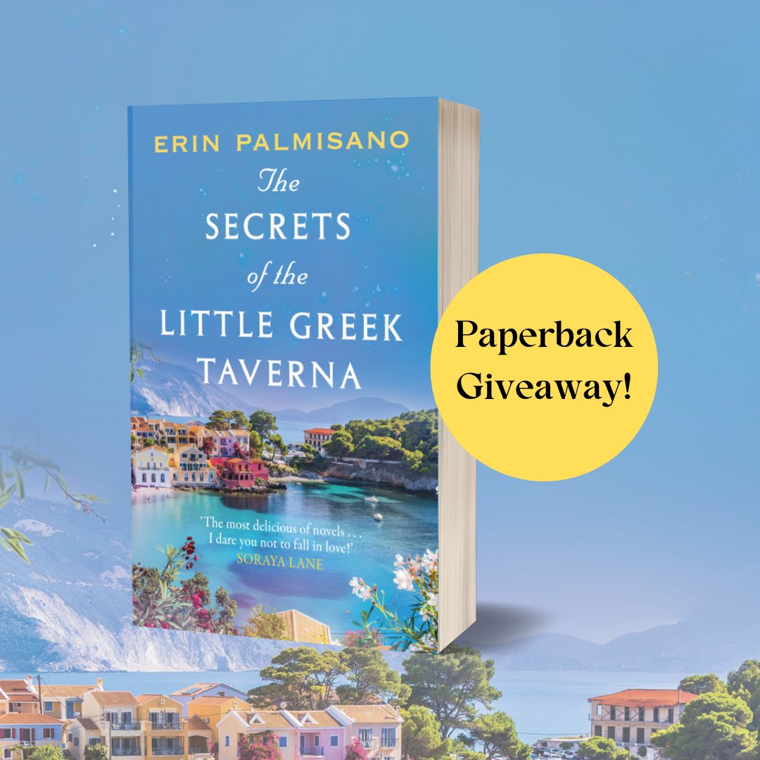 📚 #Giveaway alert! 📚 We're celebrating publication day for Erin Palmisano's gorgeous #summerread, THE SECRETS OF THE LITTLE GREEK TAVERNA, today with a paperback giveaway! bit.ly/4aD36kF To enter: 👯Follow us 🔄Repost 💖Like We'll pick a winner 12pm Weds 29 May BST