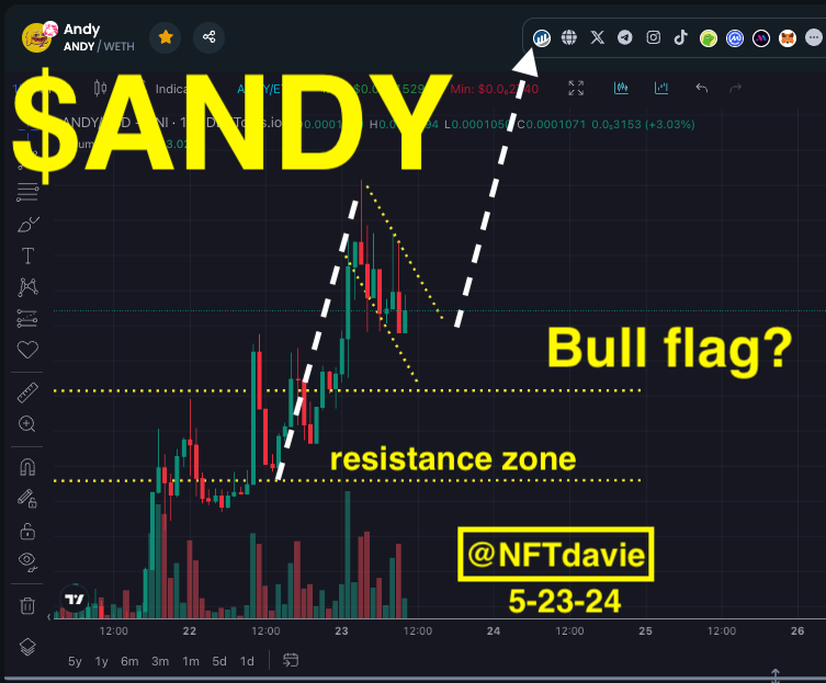 Is this a mini bull flag for $ANDY to launch higher?