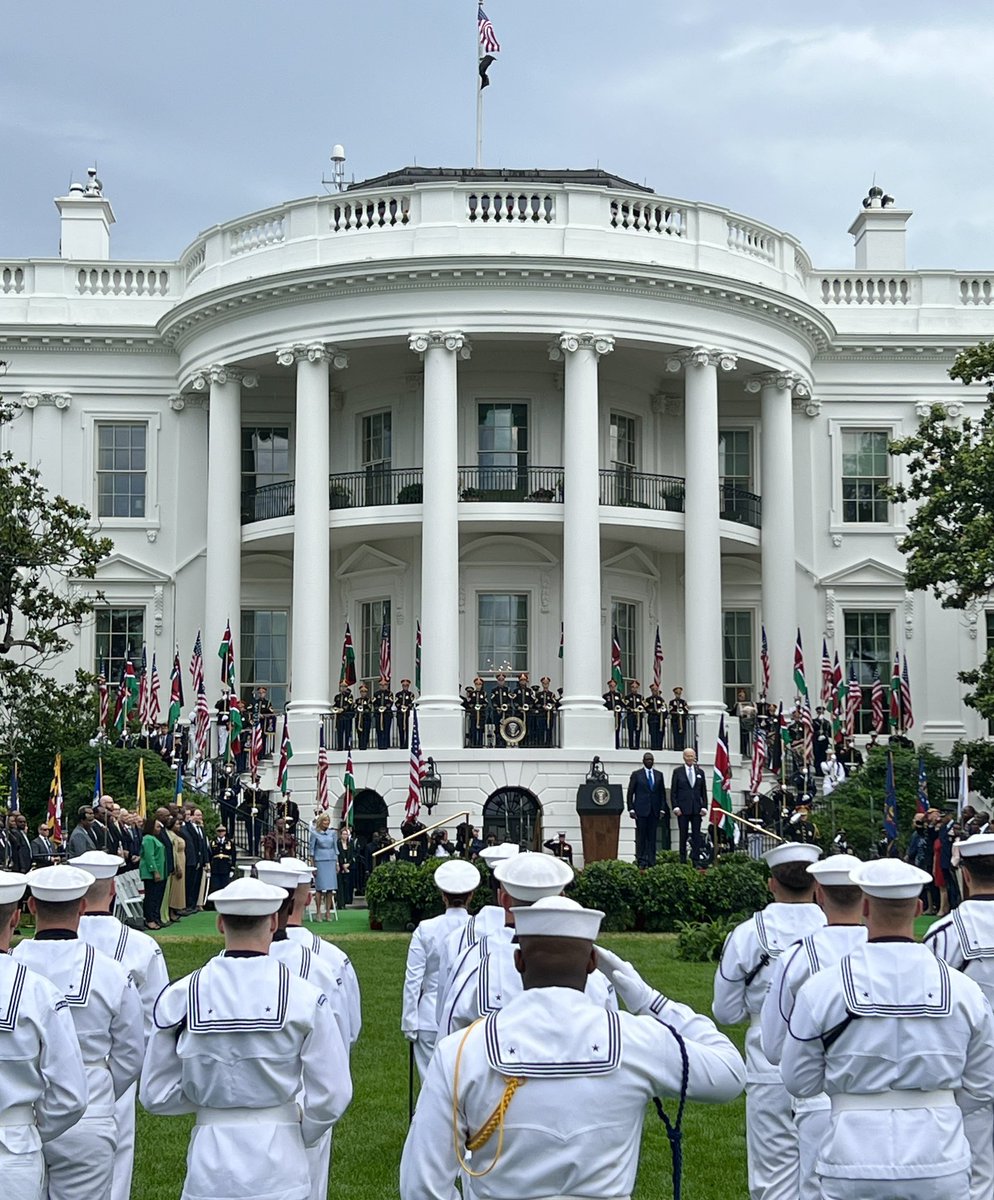 President Biden welcomed Kenyan President Ruto at a State Visit arrival ceremony here on the South Lawn.