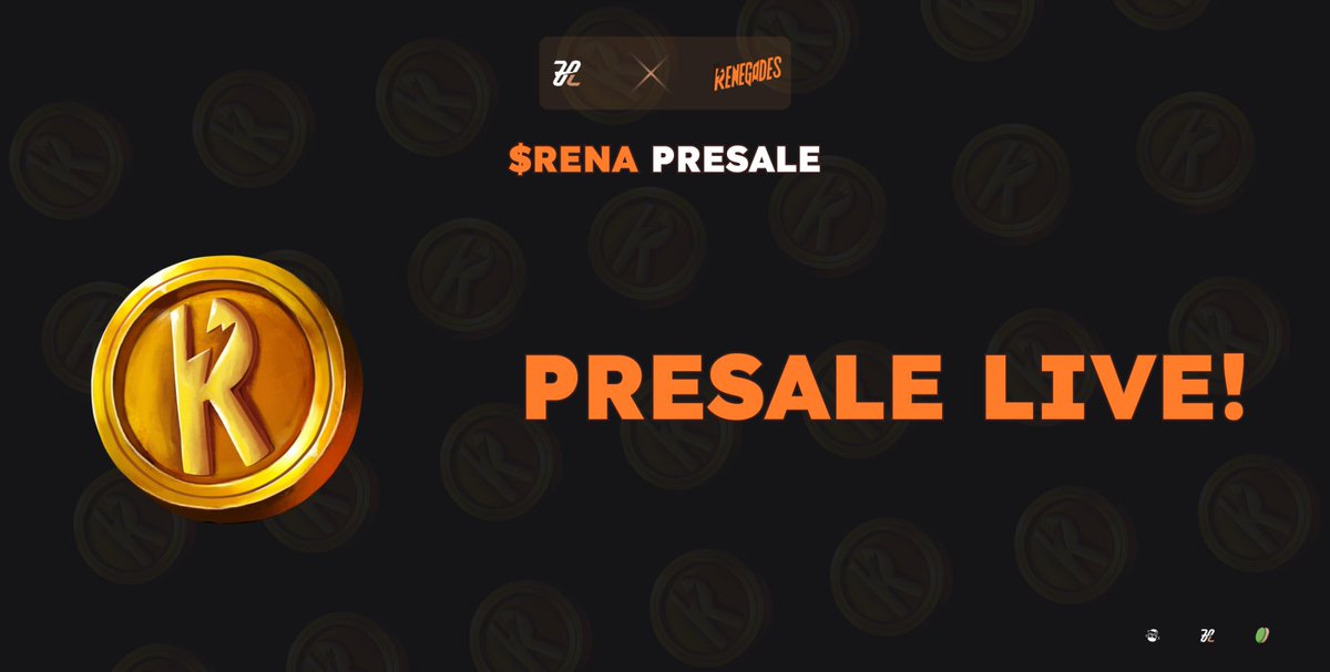 🚨$RENA Presale is now Live🚨 

Seedz Round will last 12hrs

Then WL round will be open

Launch link can be found here:
harborgate.io/launchpads