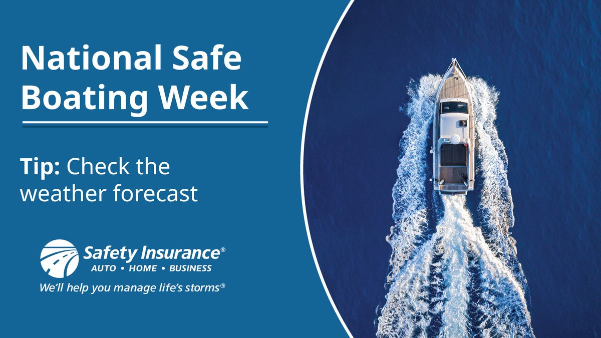 Plan your boating trips during good conditions, and check the weather forecast frequently to be prepared for any changes in precipitation, wind, or visibility. For more information on Safe Boating Week, visit: safeboatingcampaign.com  #NationalSafeBoatingWeek #ManageLifesStorms