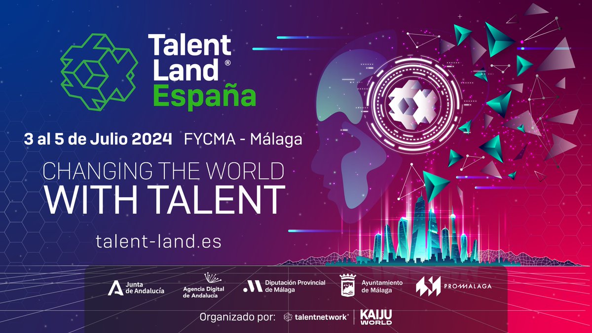Málaga se prepara para recibir a los más grandes en el evento más talentoso del mundo. 

Talent Land llega a Europa con una primera edición cargada de contenido. Únete a nosotros para tres días llenos de aprendizaje, networking y oportunidades para potenciar tu carrera en la era