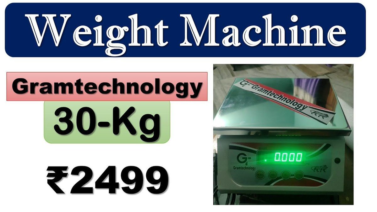 GadgetsShiksha's tweet image. 30-Kg Gramtechnology Weighing Scale: Weight up to: 30-Kg | Accuracy: 2 grams | Platform: Stainless Steel | Size {Inch}: 7 × 9 | Tare Function | Metal Construction | Warranty: 1 Year | #WeightMachine #DigitalWeighingScale #WeighingScale | More at youtu.be/3HW6wa1O8mY