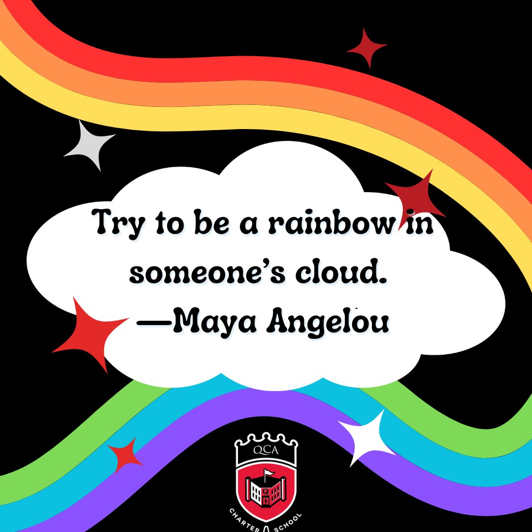 QCACS's tweet image. Try to be the rainbow in someone's cloud!🌈

#qcacs #charterschools #applytoday
#NJPCSA
#plainfield