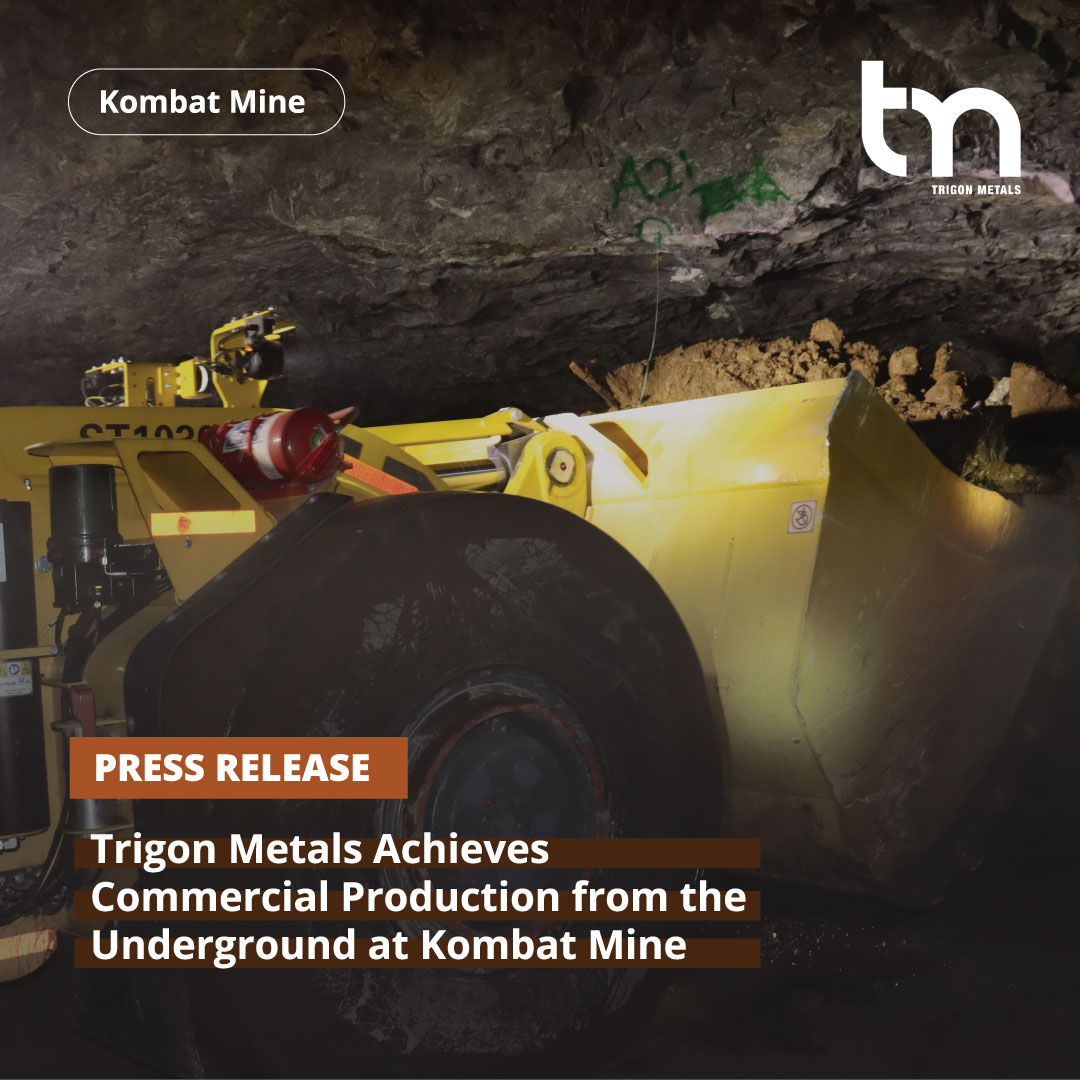 $TM.V Trigon Metals proudly announces a major milestone: we have achieved commercial production from the underground operations at our Kombat Mine.

This marks a significant step in our journey to becoming a leading mid-tier copper producer.

Learn more: trigonmetals.com/2024/05/23/tri…