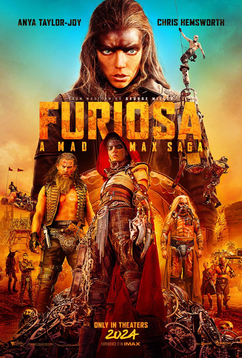 "Furiosa: A Mad Max Saga"

Meinung und Mini-#Kritik!

Filmempfehlung!

Gestern habe ich den Film "Furiosa: A Mad Max Saga" im Kino geschaut. Neun Jahre hat es gedauert, dass endlich das Prequel zum grandiosen"#MadMax:Fury Road" in unseren Kinos läuft. Wie ich zur "Mad Max"
