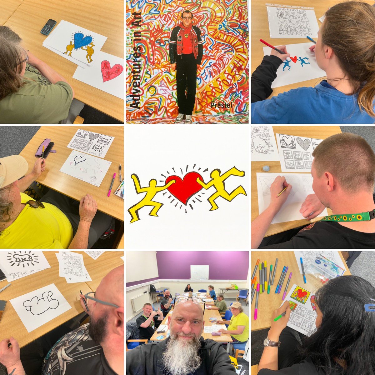 HarwoodAliArt's tweet image. I enjoyed delivering another lovely session with faces both familiar and new at #CreateArt in @liverpoollighthouse in #Anfield yesterday, where we were inspired by the work of #KeithHaring and some poetry written in response to his art. 
#aliharwood #artist #poet #teacher