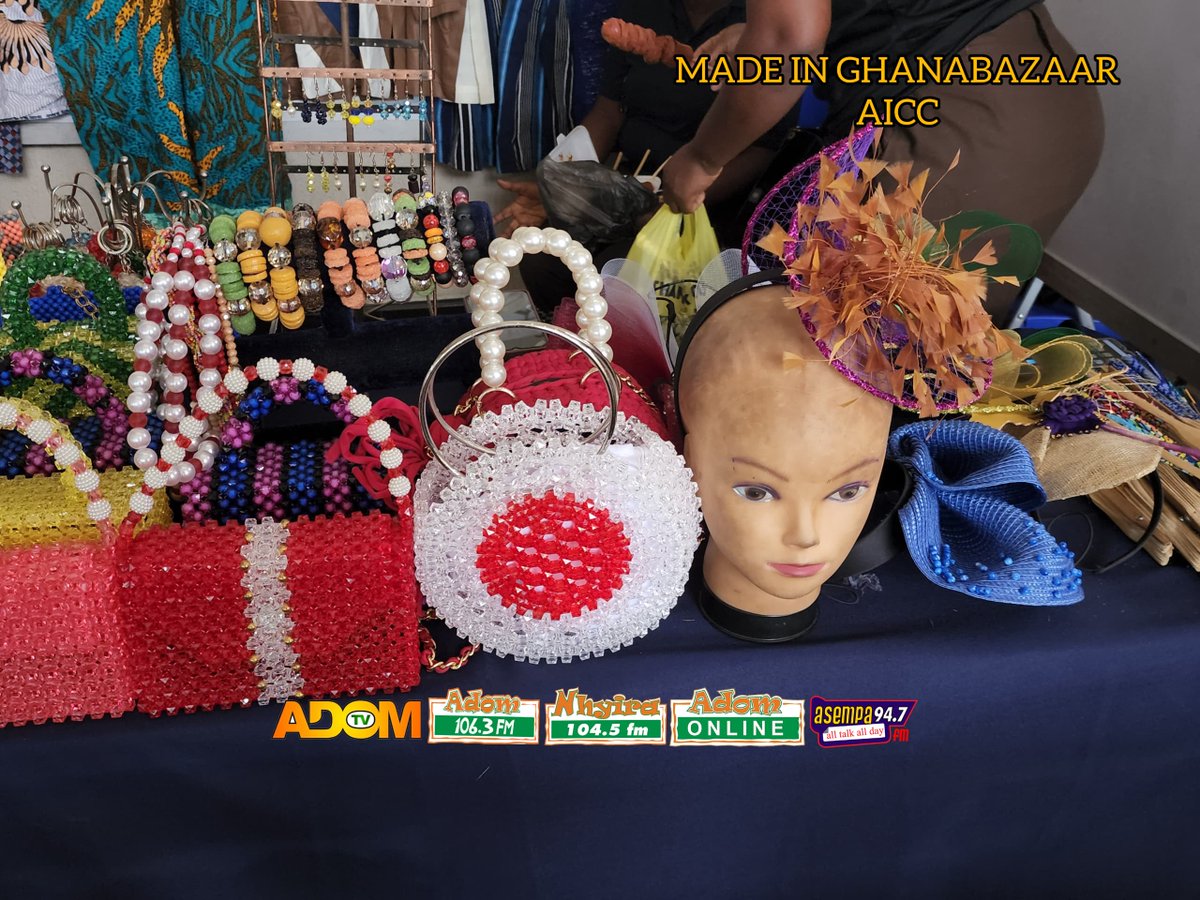 Various product on display at the 3rd Made in Ghana Bazaar happening now at the Accra International conference center @GhanaMFA #GhanaBazaar