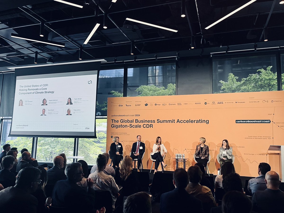 Nikki Batchelor (@nikkisbatchelor) on Twitter photo Kicking off #CarbonUnnound this week with a discussion around the state of the #CDR industry, what’s holding buyers back, and how the US is leading on policy to drive scale with:
Tracy Johns, <a href="/Meta/">Meta</a>
Taylor Wright, JPMorgan Chase
Noah Deich, <a href="/ENERGY/">U.S. Department of Energy</a>
Angela Anderson, <a href="/WRIClimate/">WRI Climate</a> Kicking off #CarbonUnnound this week with a discussion around the state of the #CDR industry, what’s holding buyers back, and how the US is leading on policy to drive scale with:
Tracy Johns, <a href="/Meta/">Meta</a>
Taylor Wright, JPMorgan Chase
Noah Deich, <a href="/ENERGY/">U.S. Department of Energy</a>
Angela Anderson, <a href="/WRIClimate/">WRI Climate</a>