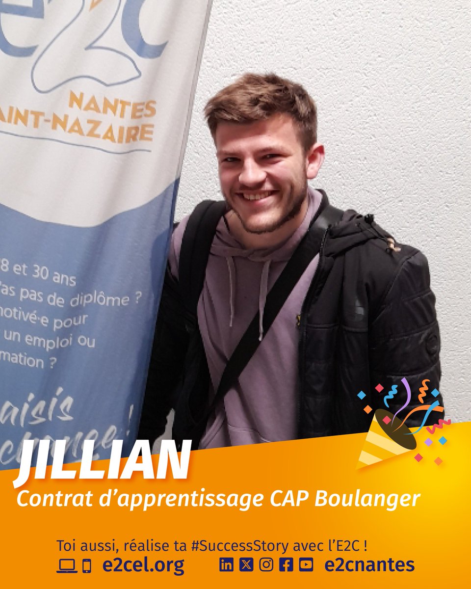 C'est peut-être lui qui vous préparera vos 🥐 ou 🥖dans quelques mois !
Jillian finit son parcours de #formation sur un succès : projet pro concrétisé, il va débuter un apprentissage en tant que boulanger ✌
#SuccessStoryE2C #ensemblepourlemploidesjeunes
linkedin.com/feed/update/ur…