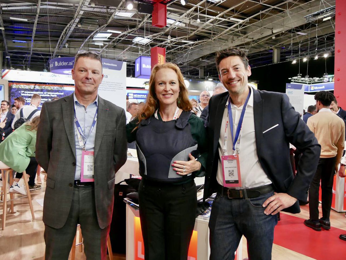 VSpillebout's tweet photo. #VIVATECH2024
À #Lille, nous avons d’exceptionnels talents dans l’innovation numérique :
👉🏻Avec @BertrandMeslier de #Tibeka, les femmes des forces de l’Ordre bénéficieront d’un gilet pare-balles adapté.
👉🏻Avec #IAVC, les secours détecteront plus vite les urgences #médicales pour soigner.
👉🏻Avec #Plume, la #trottinette française est possible grâce à un écosystème industriel autour de la micro-mobilité en #HDF.
🙏Merci de porter nos savoirs-faire #Lillois sur le marché français et mondial !