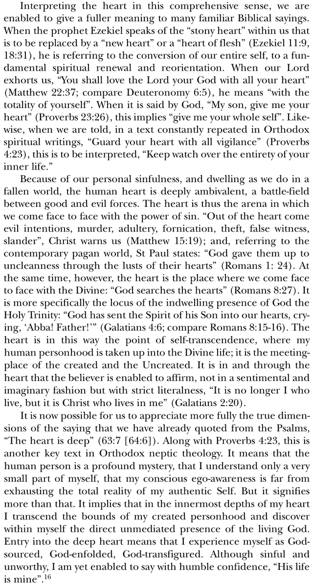 realKalos's tweet photo. Biblical anthropology. Human being as a psychosomatic totality, an undivided unity. No head/heart dichotomy. The ♥️ is the primary center of the total person. Arena in which we come face to face with the power of sin but also with the Divine. "The heart is deep" (Psalm 64:6). https://t.co/5l0pT2EExA