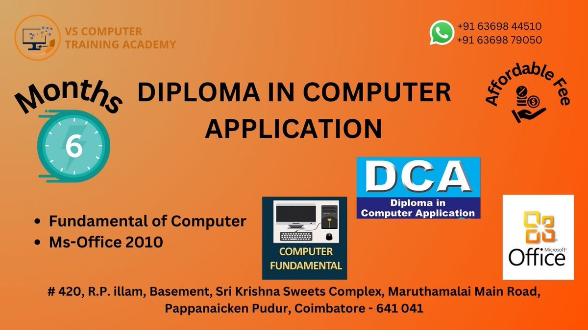 VScomputertring's tweet image. #vstraning
#vstraning&certification
#DiplomaincomputerApplication
#knowingcomputer
#usingspreadsheet
#understandingwordprocessing
#besttraningcenter
#besttraningcenterincoimbatore
#computertraningforschoolstudents
#pnpudur
#cbe
#coimbatore