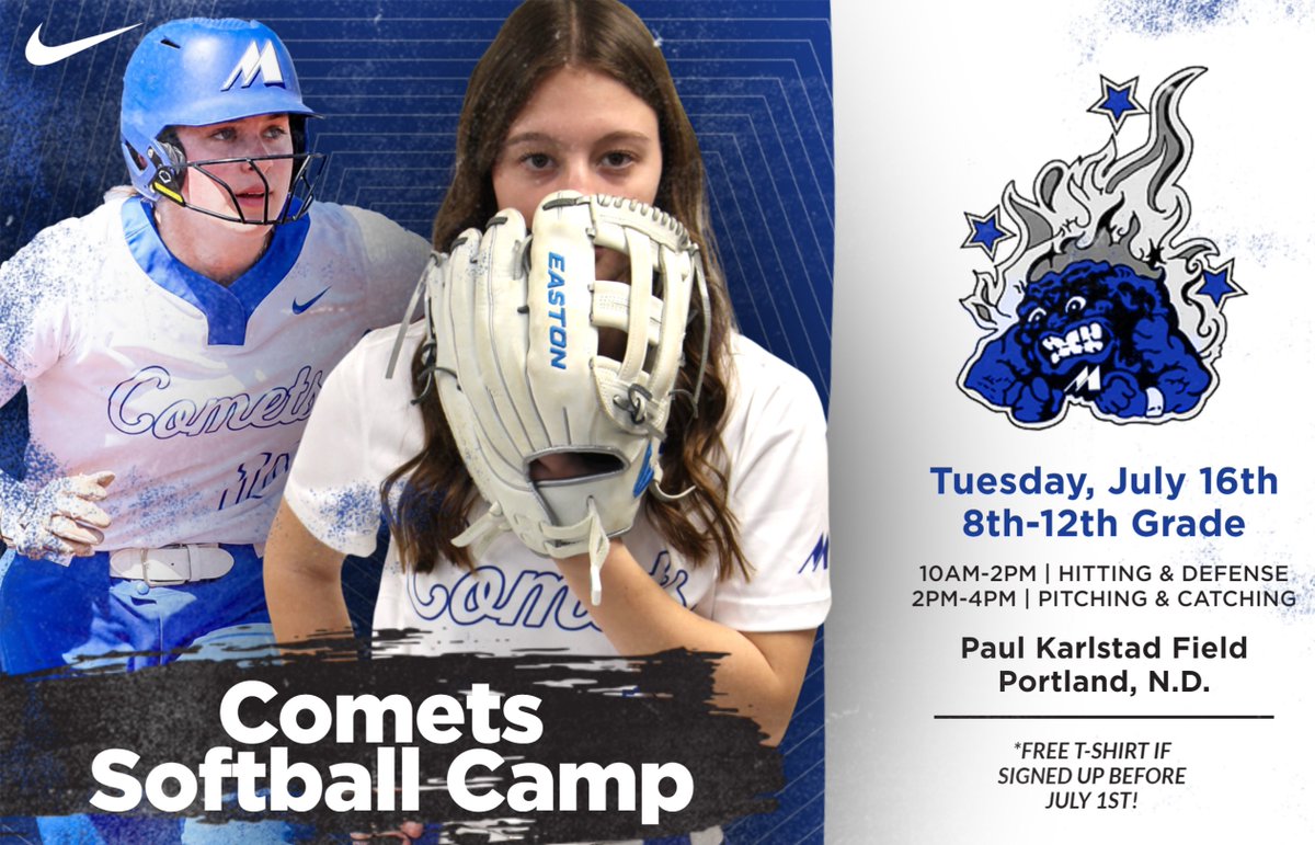 🥎| #CometSB will be hosting a high school camp on Tuesday, July 16th! Sign Up 👇👇👇 …ation-mayvillestate-ndus.nbsstore.net/comets-softbal…